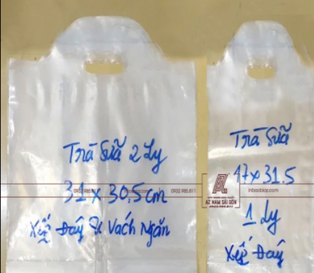 In túi đựng trà sữa - In Bao Bì AZ - Công Ty TNHH Sản Xuất Thương Mại Dịch Vụ Bao Bì A-Z